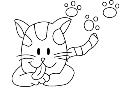 Dibujos para imprimir : Gato 17 – 10 Doigts