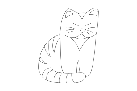 Dibujos para imprimir : Gato 24 – 10 Doigts