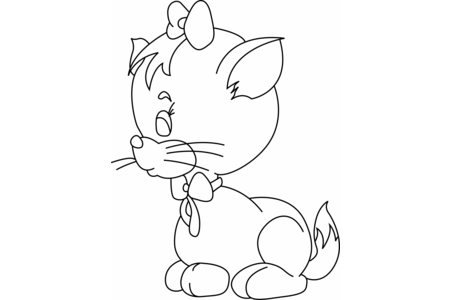 Dibujos para imprimir : Gato 29 – 10 Doigts