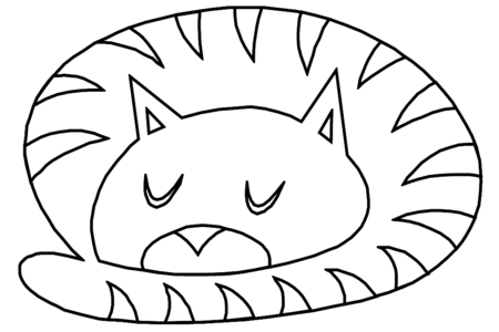 Dibujos para imprimir : Chat 34 – 10 Doigts
