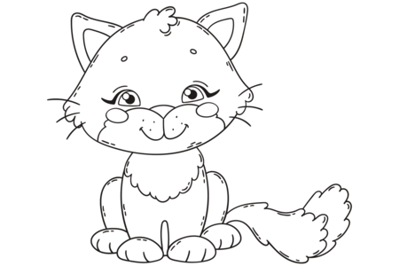Dibujos para imprimir : Gato 37 – 10 Doigts