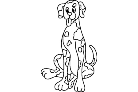 Dibujos para imprimir : Perro 08 – 10 Doigts