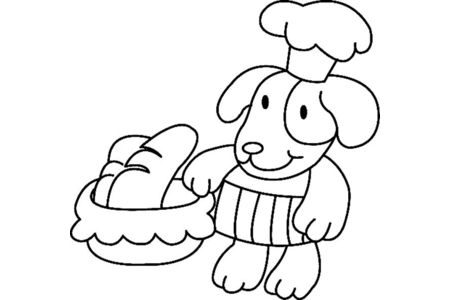 Printable coloring pages: Dog 27 – 10 Doigts