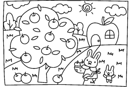 Dibujos para imprimir : Conejo n08 – 10 Doigts