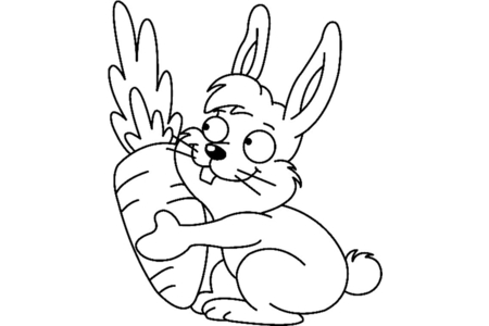Dibujos para imprimir : Conejo n10 – 10 Doigts