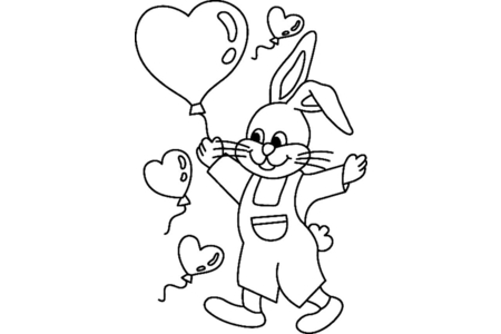 Printable coloring pages: Rabbit n13 – 10 Doigts