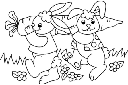 Dibujos para imprimir : Conejo n15 – 10 Doigts