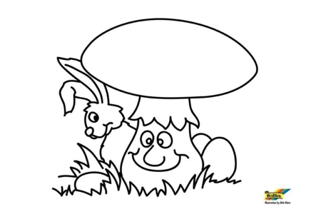 Dibujos para imprimir : Conejo n84 – 10 Doigts