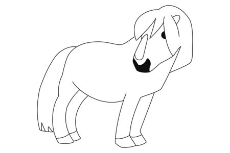 Dibujos para imprimir : Poni 01 – 10 Doigts