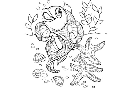 Printable coloring pages: Sea animals12 – 10doigts