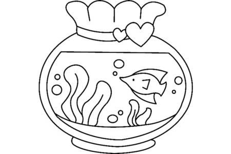 Printable coloring pages: Aquarium n01 – 10doigts