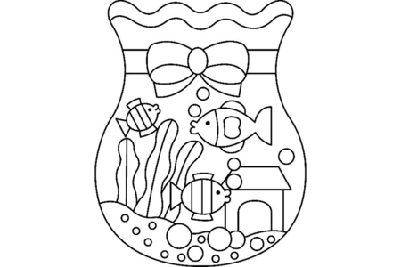 Printable coloring pages: Aquarium n02 – 10doigts
