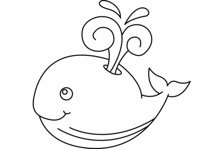 Printable coloring pages: Whale 01 – 10doigts
