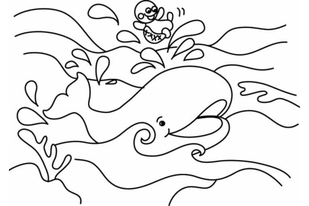 Printable coloring pages: Whale 04 – 10doigts
