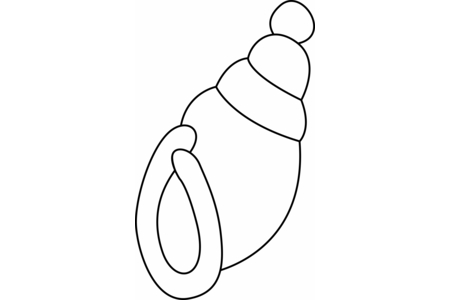 Printable coloring pages: Seashell 05 – 10doigts