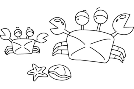 Printable coloring pages: Crab 03 – 10doigts