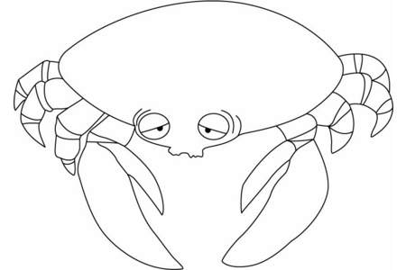 Printable coloring pages: Crab 05 – 10doigts