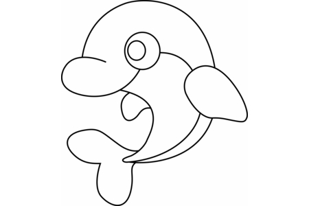 Printable coloring pages: Dolphin 01 – 10doigts