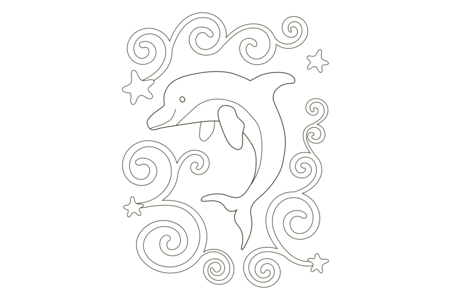 Dibujos para imprimir : Delfín 07 – 10doigts