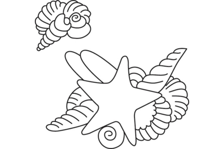 Printable coloring pages: Starfish 02 – 10 Doigts