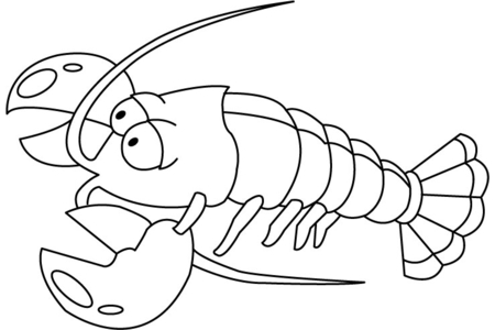 Printable coloring pages: Lobster 01 – 10doigts