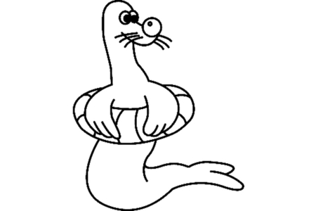 Printable coloring pages: Sea Lion 01 – 10 Doigts