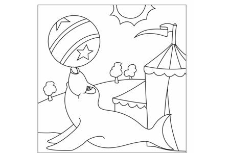 Dibujos para imprimir : Foca 01 – 10 Doigts