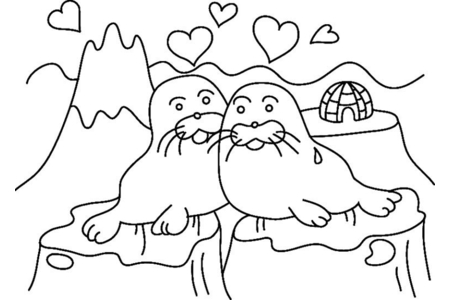 Printable coloring pages: Seal 02 – 10 Doigts