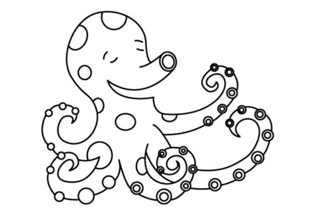 Printable coloring pages: Octopus 02 – 10doigts