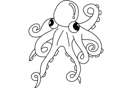 Printable coloring pages: Octopus 05 – 10doigts