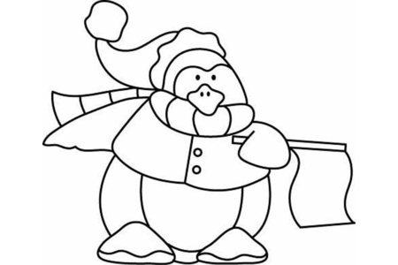 Printable coloring pages: Penguin – 10 Doigts