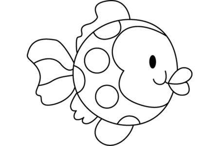 Printable coloring pages: Fish 01 – 10doigts