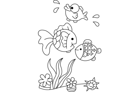Printable coloring pages: Fish 04 – 10doigts
