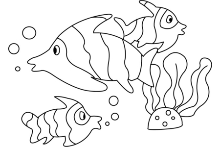 Printable coloring pages: Fish 08 – 10doigts