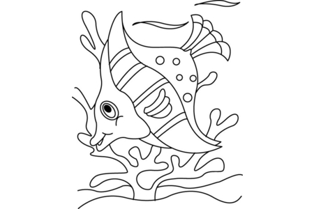 Printable coloring pages: Fish 18 – 10doigts