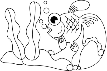 Printable coloring pages: Fish 20 – 10doigts