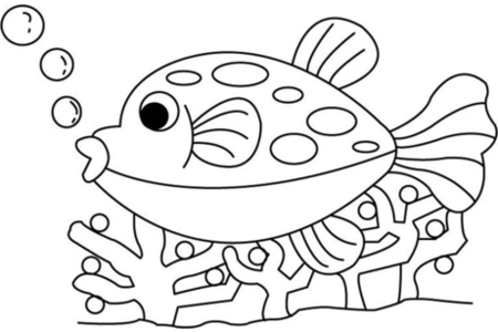 Printable coloring pages: Fish 23 – 10doigts
