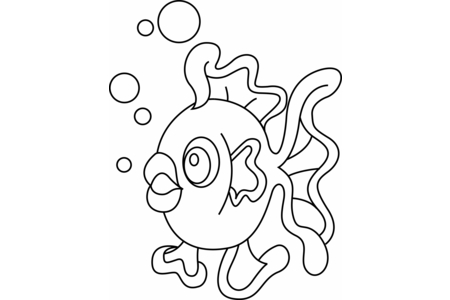 Printable coloring pages: Fish 27 – 10doigts