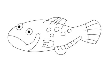 Printable coloring pages: Fish 34 – 10doigts