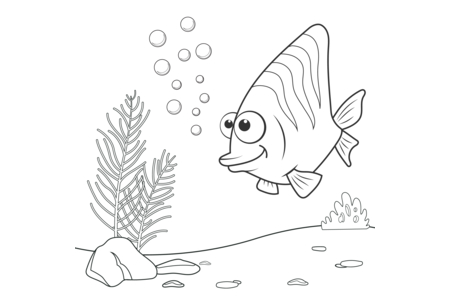 Printable coloring pages: Fish 36 – 10doigts