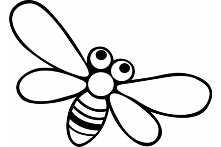 Printable coloring pages: Bee 02 – 10 Doigts