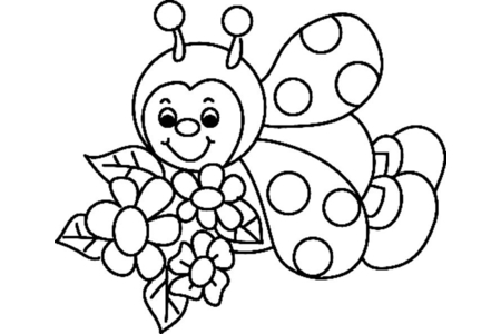Printable coloring pages: Bee 05 – 10 Doigts