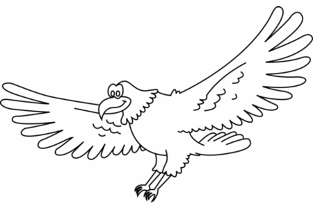 Printable coloring pages: Eagle 01 – 10 Doigts