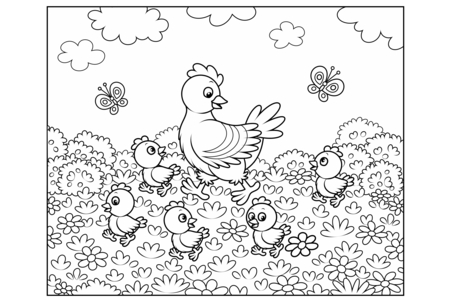 Printable coloring pages: Flying Animals11 – 10 Doigts