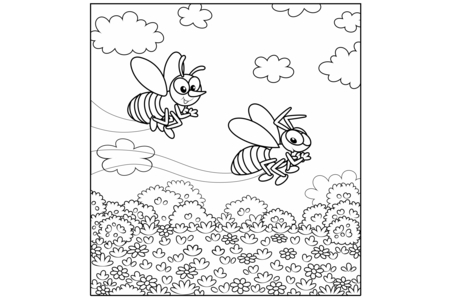 Printable coloring pages: Flying animals12 – 10 Doigts