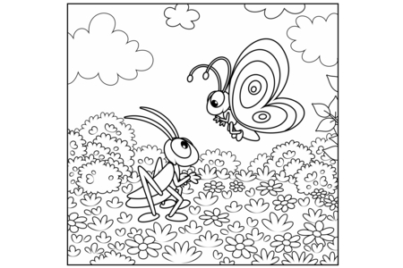 Printable coloring pages: Flying animals13 – 10 Doigts