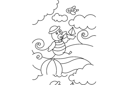 Printable coloring pages: Duck 06 – 10 Doigts