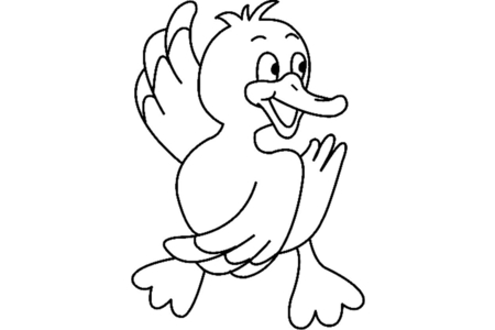 Printable coloring pages: Duck 09 – 10 Doigts