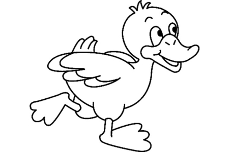 Printable coloring pages: Duck 13 – 10 Doigts