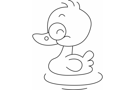 Printable coloring pages: Duck 16 – 10 Doigts